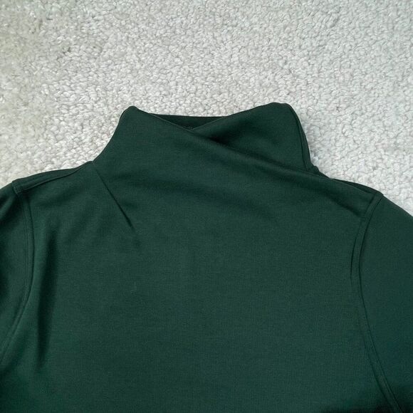 Athleta Cozy Karma Twist Neck Sweatshirt Seaweed Green Womens XS - Picture 8 of 10